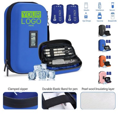 Medication Diabetic Cooler Bag for Travel with 2 Ice Pack