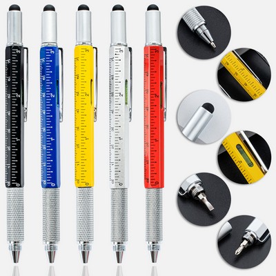 Gift Pen for Men 6" 1 Multitool Tech Tool Screwdriver Pen with Ruler