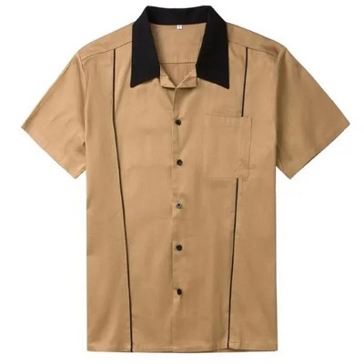 Men's Custom Cotton Bowling Shirt