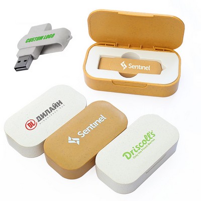 16GB Wheat Straw Usb Drive Flash Memory Set