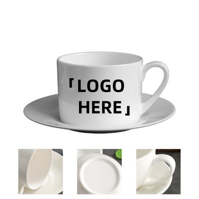 10Oz Ceramic Coffee Cup And Saucer