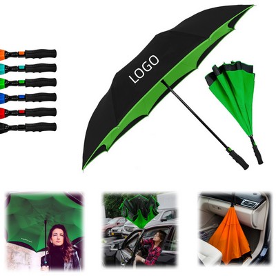 Reverse Closure Umbrella with Auto-Open