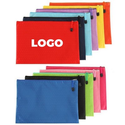 A4-Sized Waterproof Oxford Zip Pouch