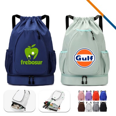 Kylin Sports Racket Drawstring Backpack