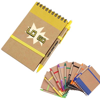 Spiral Notebook Jotter With Pen