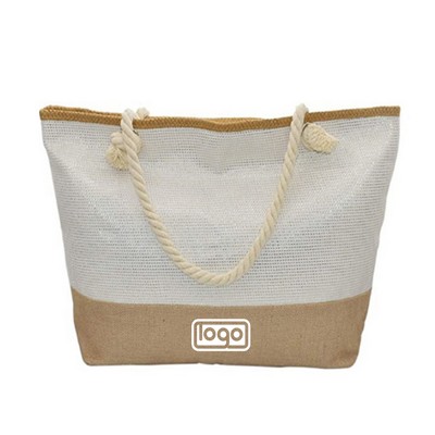 Large Beach Canvas Tote Bag for Women