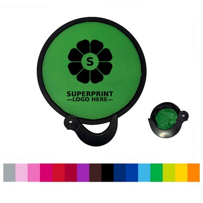 Twist And Chill Foldable Nylon Hand Fan With Handle