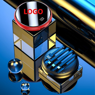 Travel Essential Sleek Circular Mirror 20000Mah Power Bank