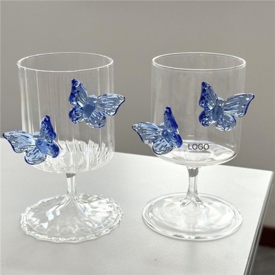 Cartoon Design High Borosilicate Glass Stemware Goblet Ins Style Valentine Gift
