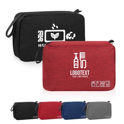Heathered Hanging Travel Toiletry Bag