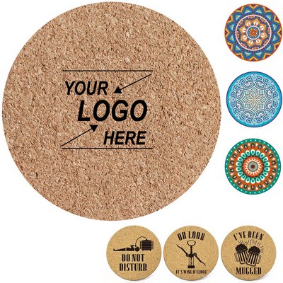 Round Cork Trivet Hot Pad Coaster for Kitchen