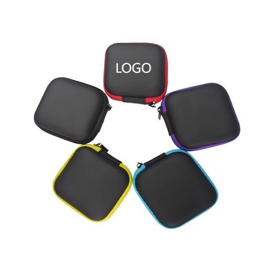 Custom Small Hard EVA Earphone Case Portable Protection Earbud Case Zipper Pouch