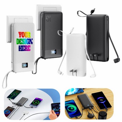10000 mAh Multi Portable Cable Power Bank