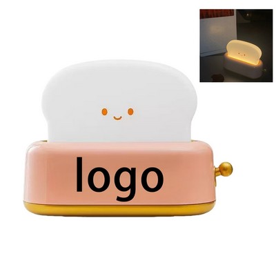 Cute Toaster-Shaped Desk Lamp (Kawaii Ambient Glow, Smooth ABS Build)