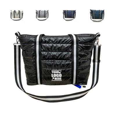 Women's Lightweight Quilted Puffy Shoulder Tote