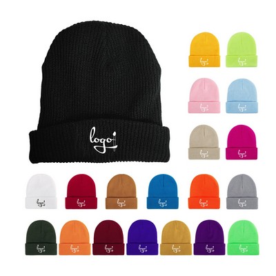 Cuff Knit Beanie Cap Hat