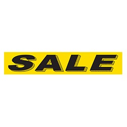 "SALE" Black/Yellow Rectangle Slogan Vinyl Sticker