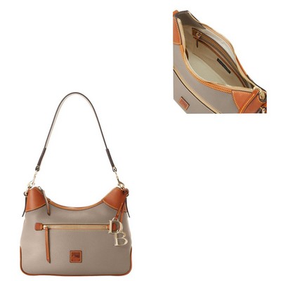 Dooney & Bourke Taupe Brown Pebble Grain Hobo Bag