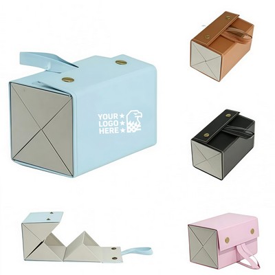 Multi-Compartment Leather Eyeglass Case