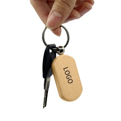 Solid Beech Wood Key Tag
