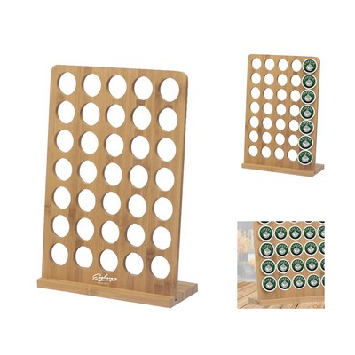 Bamboo Coffee Pod Organizer Rack