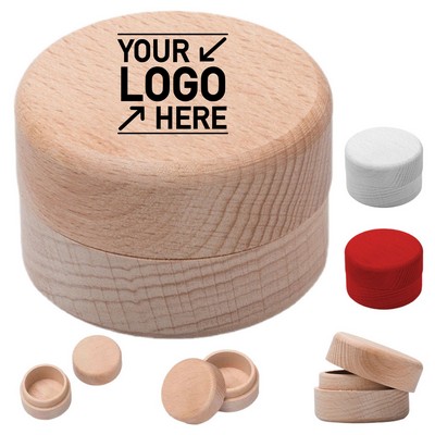 Eco-Friendly Round Wooden Jewelry Box