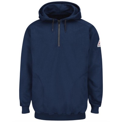 Bulwark Men's Tall Flame Resistant Quarter-Zip Hooded Sweatshirt - SEH8T
