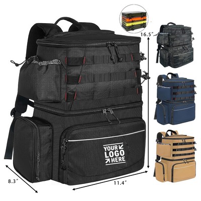26L Water-Resistant Angler's Backpack with Insulated Section