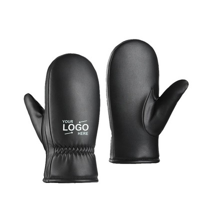Winter Lined Premium Cowhide Leather Chopper Mittens