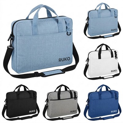 Heather PolyCanvas Briefcase with Adjustable Shoulder Strap