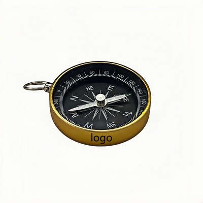 Gold Aluminum Compass for Outdoor Travel