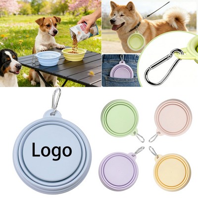 TPE Collapsible Pet Bowl For Travel & Outdoor Feeding