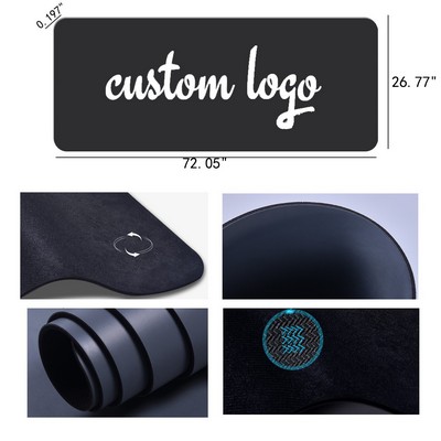 72.05" x 26.77"x 0.197" Pu Rubber Yoga Mat