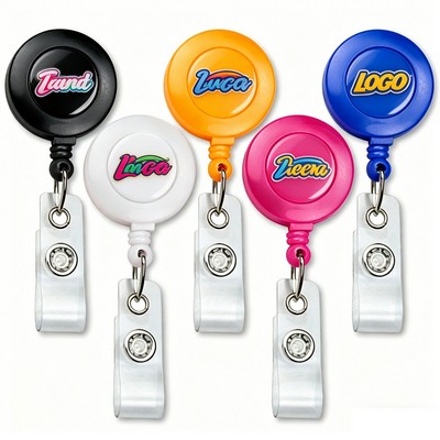 Round Retractable Badge Holder