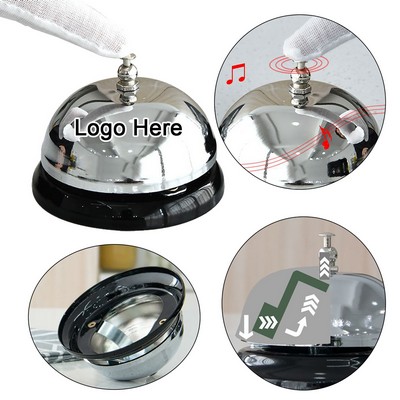 Loud Ringing Stainless Steel Desk Bell 3.35" Anti-Rust