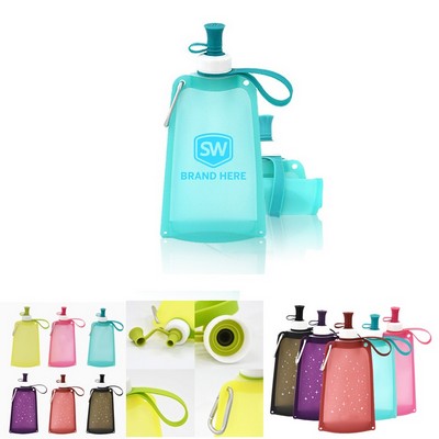 18oz Collapsible Silicone Water Bottle