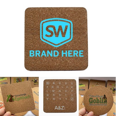4" x 4" Cork Coasters