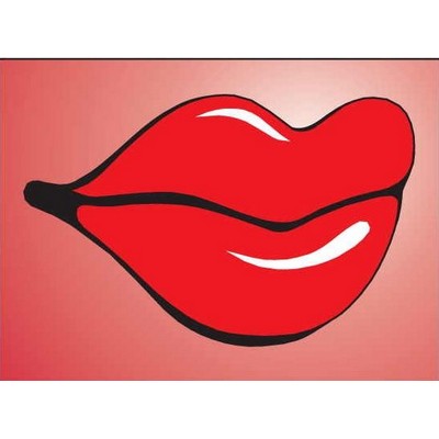 Lips Rectangle Metal Photo Magnet (2"x3")