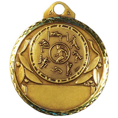 Stock Diamond Struck 2" Medal- Track Female