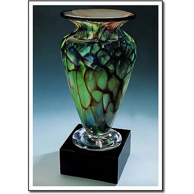 Jade Monarch Athena Vase w/ Marble Base (4.5"x11.75")