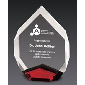 Red Acrylic Marquis Award (6"x8")