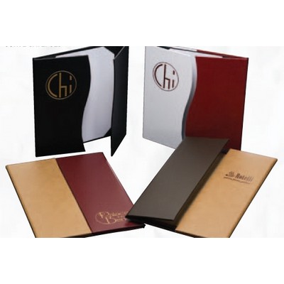 Kensington Straight Gatefold/3 View Menu Cover (Holds 4 1/4", 8 1/2", 4 1/4" x 11" Inserts)