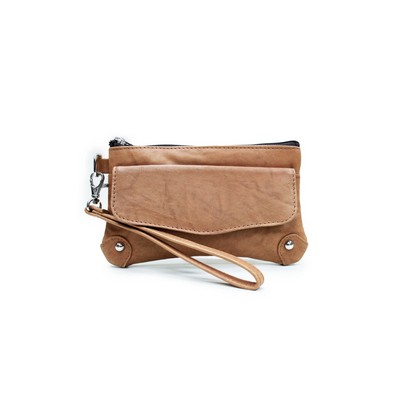 Ashlin® Designer British Tan Catarine Mini Cosmetic & Phone Wristlet