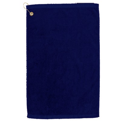 Medium Weight Golf Towel with Corner Hook & Grommet (Color Embroidered)