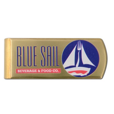 Solid Brass Money Clip w/Full Color Digital Imprint