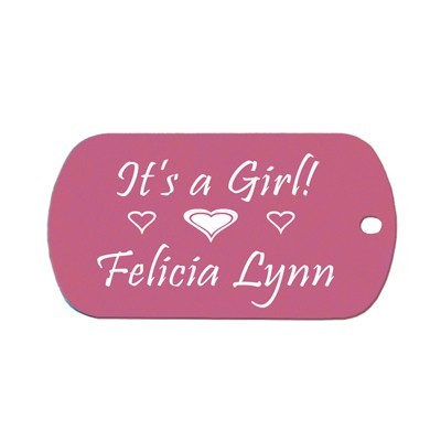 Pink Dog Tag