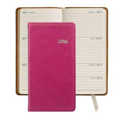 6" Personal Pocket Journal w/Brights Leather Cover