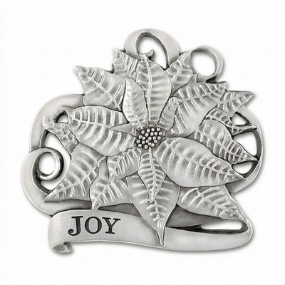 Full Size Stock Design Season's Greetings Joy Pewter Ornament