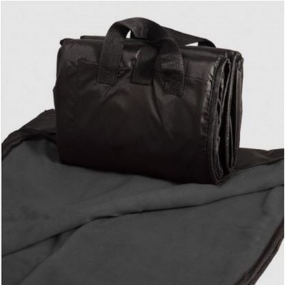 Picnic Blanket - Fleece With Waterproof Shell - Charcoal Gray