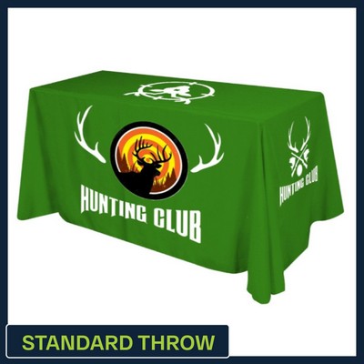 8' x 30"T x 42"H - 4 Sided Hemmed Standard Table Throws - Dye Sublimation